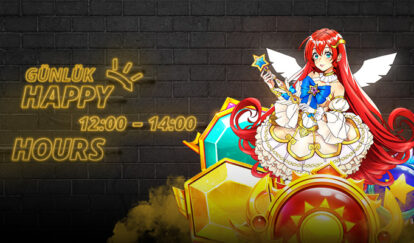 ÖĞLE ARASINA FREE SPİN gunluk happy hours banner